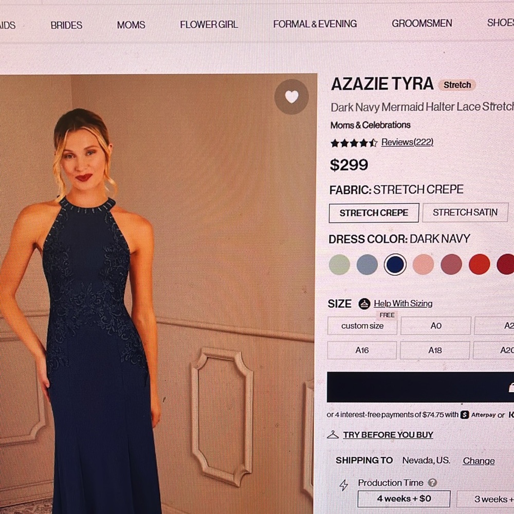 Azazie Tyra Gown - Picture 6 of 6